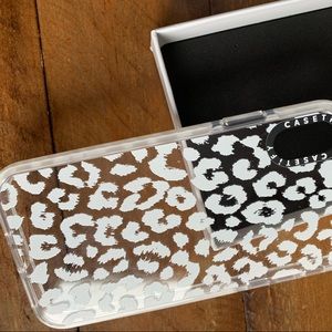 Casetify iPhone Xs Impact White Leopard Case